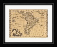 South America, 1802 Framed Print
