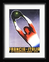 Francia Italia Foot Ball 1935 Fine Art Print