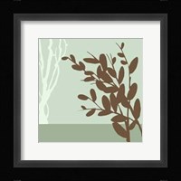Metro Leaves In Green II Framed Print