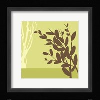Metro Leaves In Chartreuse II Framed Print