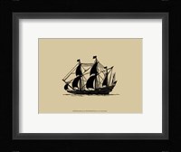 Ship Silhouette I Framed Print