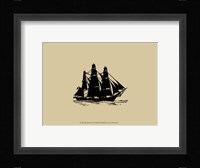 Ship Silhouette III Framed Print