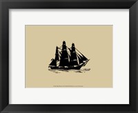 Ship Silhouette III Framed Print