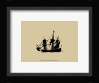 Ship Silhouette IV Framed Print