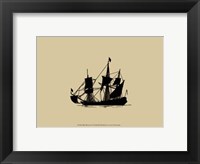 Ship Silhouette IV Framed Print