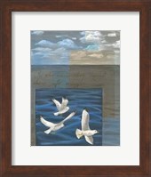 Three White Gulls I Fine Art Print