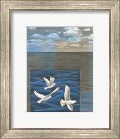 Three White Gulls I Fine Art Print