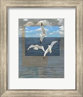 Three White Gulls II Fine Art Print