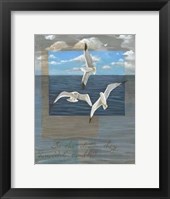 Three White Gulls II Fine Art Print