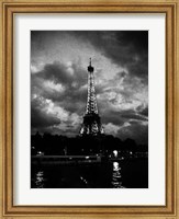 Nuit Orageuse Au Tour Eiffel Giclee