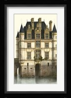 French Chateaux In Blue I Framed Print
