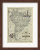 Antique Map Of South America Giclee