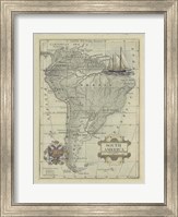 Antique Map Of South America Giclee