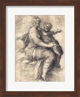 Madonna and Child On The Clouds Fine Art Print