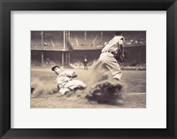 Joe Dimaggio Sliding Into Third Fine Art Print
