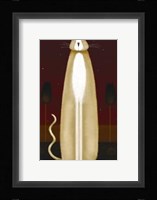 Feline and Four Tulips Fine Art Print