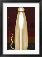 Feline And Four Tulips Fine Art Print