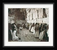 Jews At the Wailing Wall in Jerusalem Fine Art Print