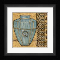 Square Cerulean Pottery II Framed Print