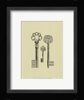 Antique Keys III Framed Print