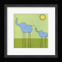 Stick-Leg Elephant II Framed Print