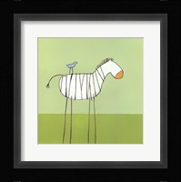 Stick-Leg Zebra I Framed Print