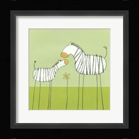 Stick-Leg Zebra II Framed Print