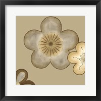 Pop Blossoms In Neutral II Framed Print