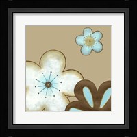 Pop Blossoms In Blue I Framed Print