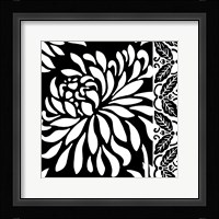 Graphic Chrysanthemums I Framed Print