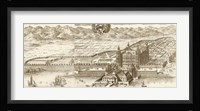 Sepia Arxskogkloster Framed Print