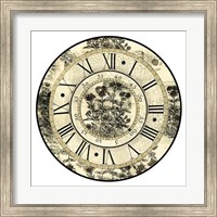 Antique Floral Clock Giclee