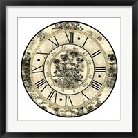 Antique Floral Clock Giclee