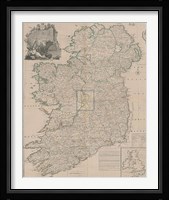 Map of the Kingdom of Ireland, Fine Art Print