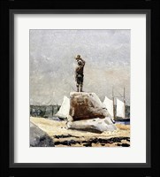 Boy Hailing Schooners Fine Art Print