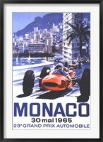Grand Prix Monaco 30 Mai 1965 Framed Print
