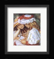 Duex jeunes filles lisant Fine Art Print