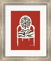 Zebra Chair On Red Giclee