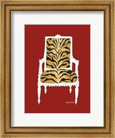 Tiger Chair On Red Giclee