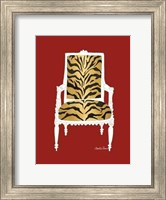 Tiger Chair On Red Giclee