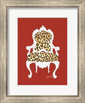 Leopard Chair On Red Giclee