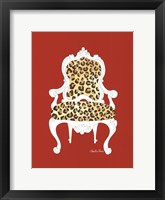 Leopard Chair On Red Giclee