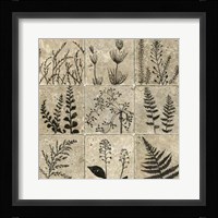 Stone Tile Silhouette I Framed Print