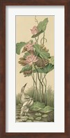 Crane And Lotus Panel I Giclee