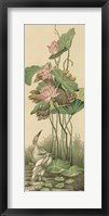 Crane And Lotus Panel I Giclee