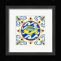 Rustic Tile IV Framed Print