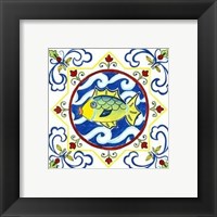 Rustic Tile IV Framed Print