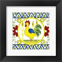 Rustic Tile V Framed Print