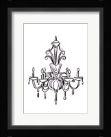 Graphic Chandelier II Framed Print