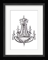 Graphic Chandelier III Framed Print